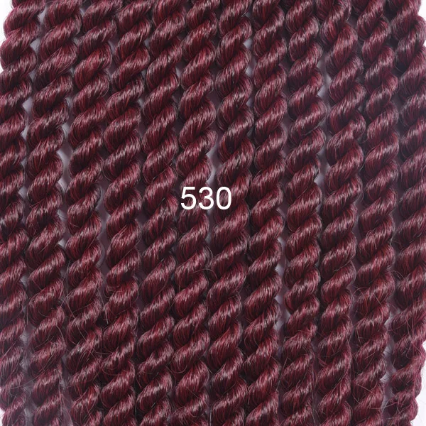 TOMO 1" 18" 12 прядей/упаковка, вязанные крючком косички, Сенегальские скрученные волосы, 18 цветов, Омбре, синтетические косички, волосы для наращивания, вязанные крючком - Цвет: #530
