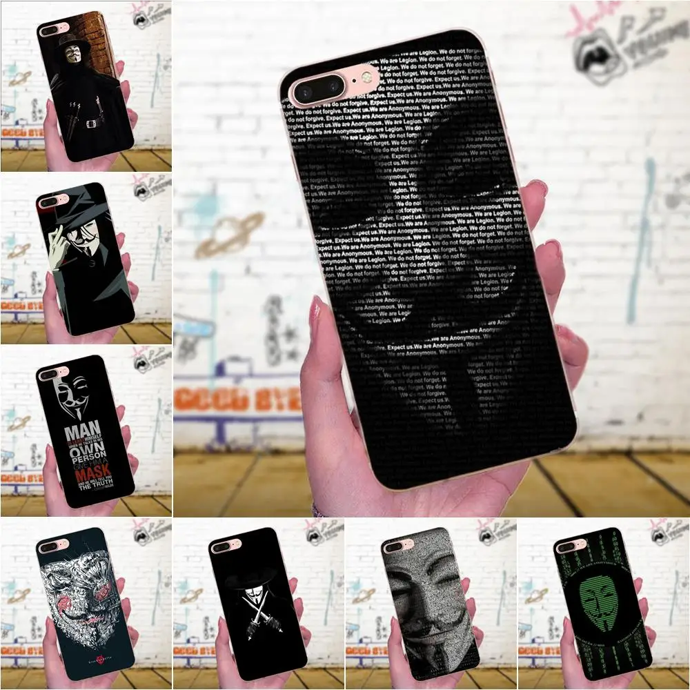 Для Galaxy Grand Alpha G850 Core2 Prime S2 I9082 A3 A5 A7 On5 On7 2015 2016 2017 TPU для Vendetta Anonymous Guy Fawkes Mask |