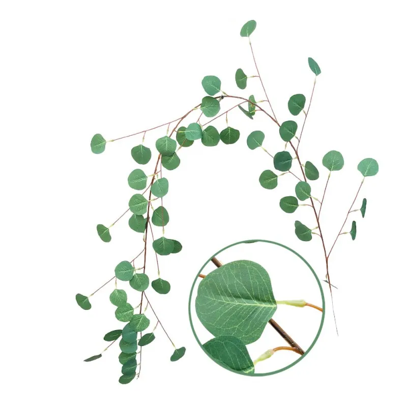 

2m Artificial Eucalyptus Leaves Vine Fake Greenery Garland Wedding Party Decoration Home Table Decor