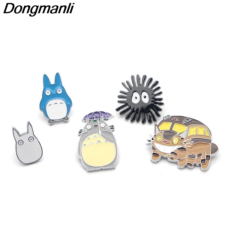 

DMLSKY 1 Pc Anime Cute Totoro Enamel Pins and Brooch Backpack Badge Clothes brooch kis pins shirt Collar Pin jewelry M2419
