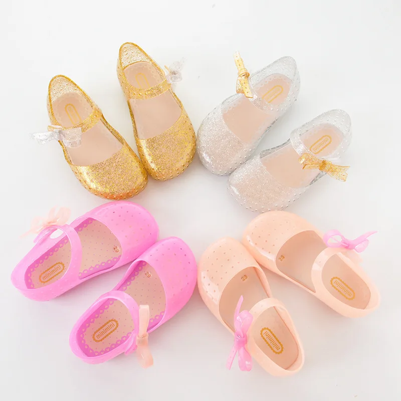 Светодиодный сандалии для девочек; прозрачная обувь; прозрачные сандалии для девочек; детские сандалии; прозрачная обувь для малышей; светящаяся обувь с бантом для девочек