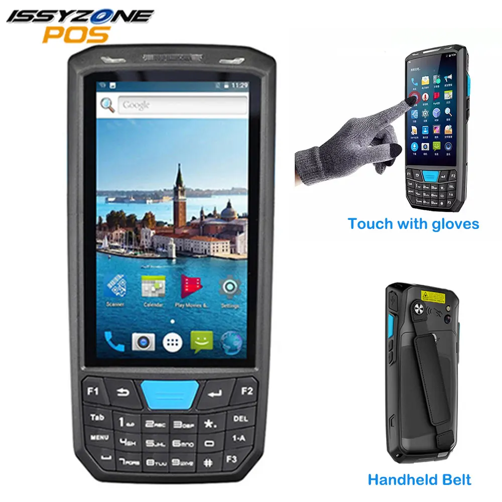 IssyzonePOS PDA الروبوت 7.0 يده Pos محطة 1D 2D Howneywell الباركود ماسحة لاسلكية WiFi 4G بلوتوث GPS 2G /16G PDA