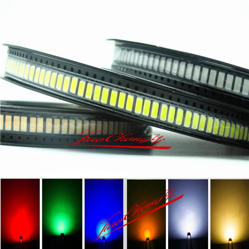 500 шт. высокой мощности 0 5 Вт 1/2 w SMD чип 5630/5730 красный цвет зеленый синий желтый