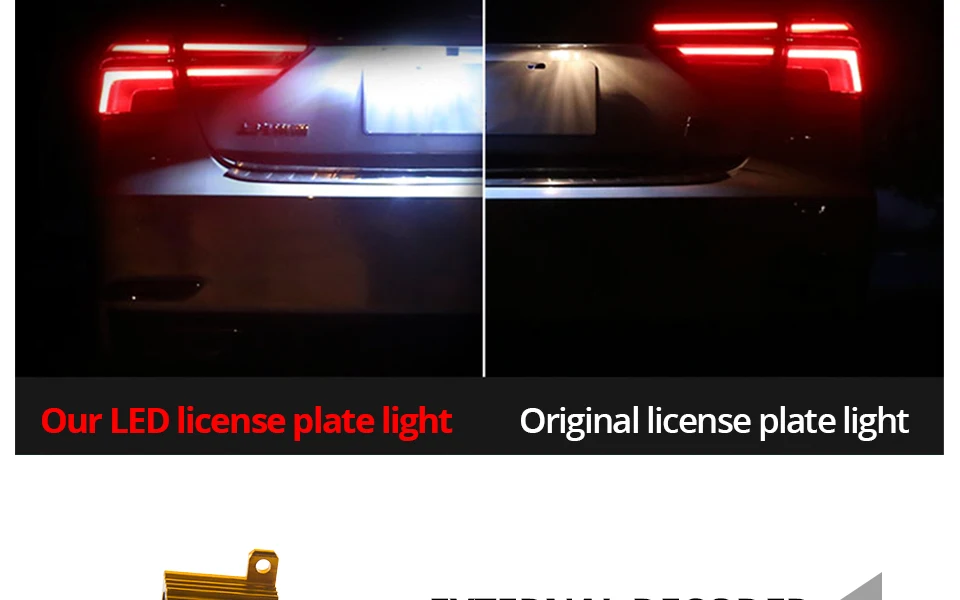  AcooSun Canbus LED Error free 12V Auto License Plate Lights Bulb For VW GolfPassatPoloLibizaSkodaAlteaLeonLupo Beetle (8)