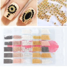 1 упаковка мини стальные икры металлические микро бусины, шпильки для ногтей золотисто-серые маленькие нержавеющие смешанные размеры Маникюр 3D украшения ногтей Шарм TR705