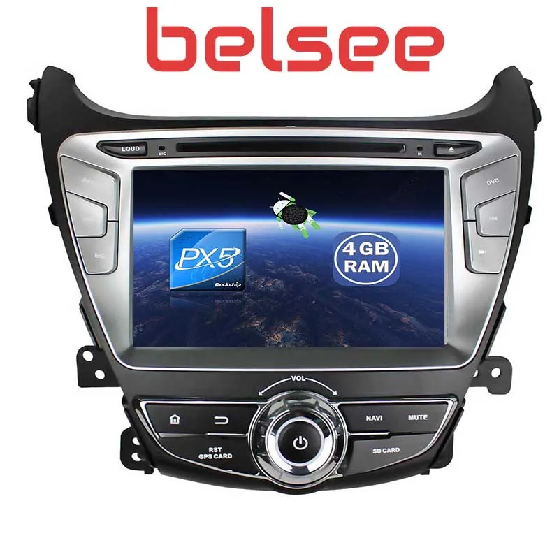 Flash Deal Belsee for Hyundai Elantra 2014 2015 Android 8.0 Car Radio Audio DVD Player Autoradio 2 Din GPS Stereo Octa Core WiFi 4GB 32GB 3