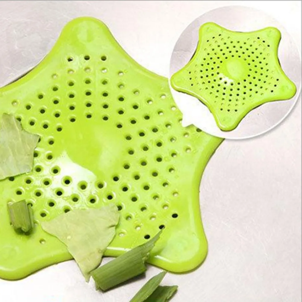 

New Arrival Kitchen Gadgets Accessories Star Outfall Drain Cover Basin Sink Strainer Filter Shower Hair Catcher Stopper Plug