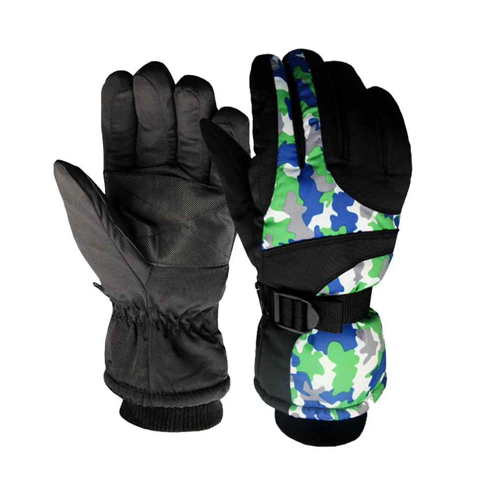 1 Pair Warm Mittens Winter Men'S Outdoor Skiing Gloves Camouflage Glove