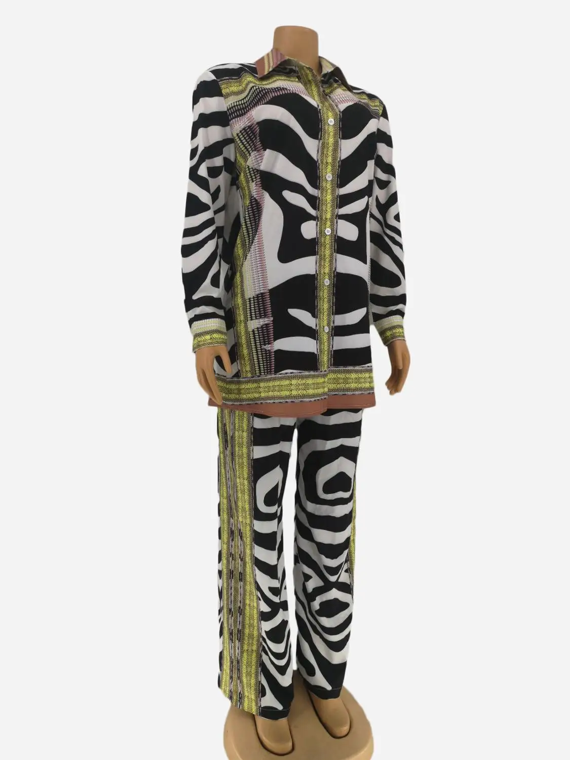 Модный брендовый сексуальный женский костюм в полоску с принтом зебры, осенний костюм с длинными рукавами из двух предметов для женщин, спортивный костюм LKM8031