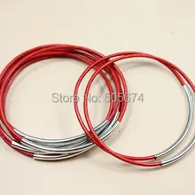 Браслет из натуральной кожи с золотым или Серебристая туба с акцентами богемного Штабелируемый браслет красного цвета