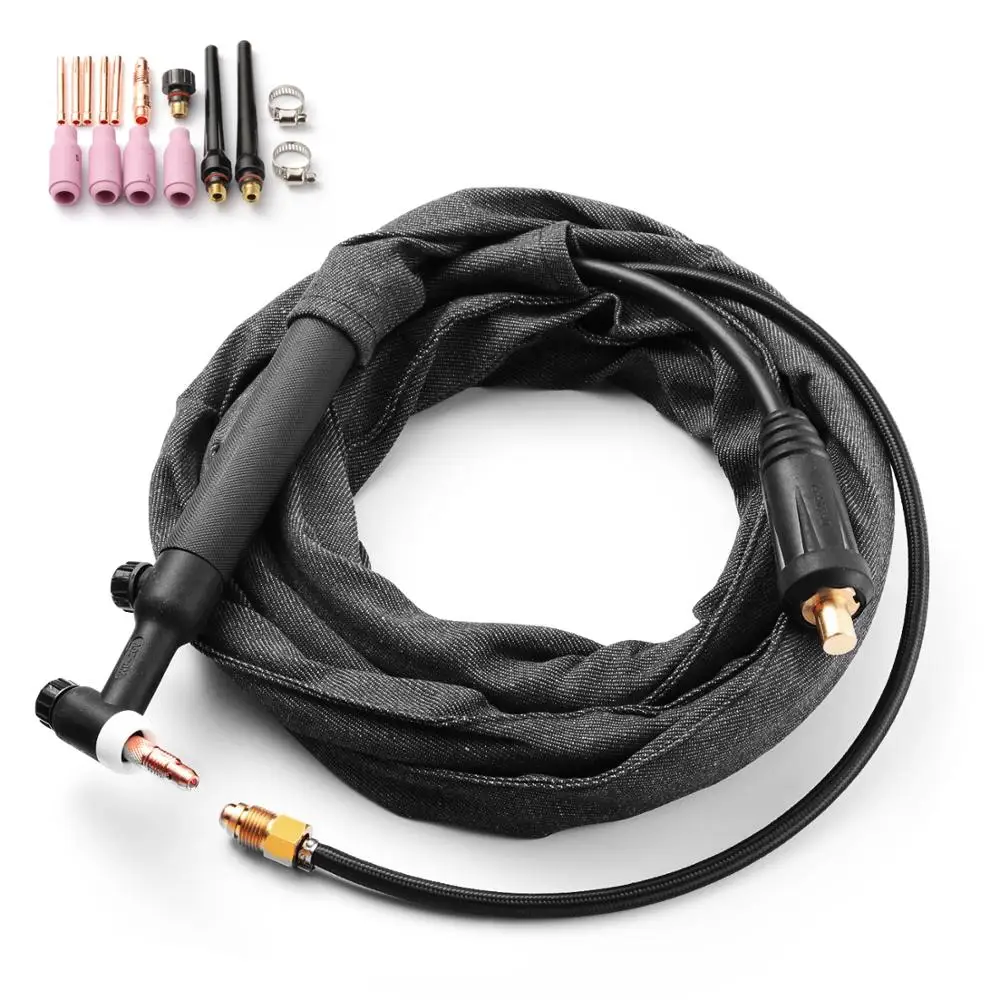 

HZXVOGEN TIG welding Torch WP26V 4M Cable with European Connector WP-26V Tig Welder Gun Torches Tig Welder Guns For Soldering
