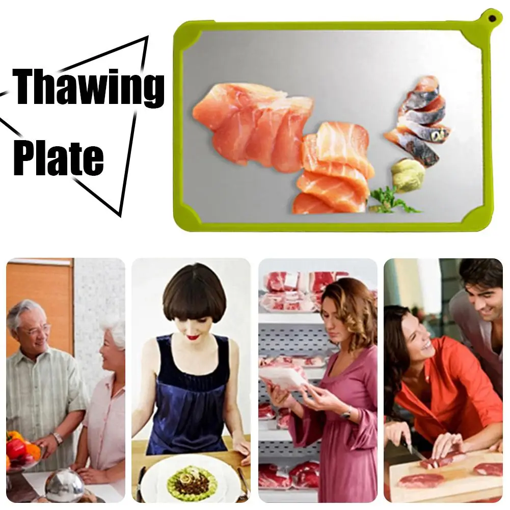 Fast Thawing Plate Defrosting Tray Defrost Meat or Frozen Food Quickly Without Electricity Microwave Quick Frozing Tray Fast Thawing Plate Defrosting Tray Defrost Meat or Frozen Food Quickly Without Electricity Microwave Quick Frozing Tray