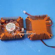 2 шт. алюминиевый радиатор с вентилятором для 5 Вт/10 Вт высокой мощности Светодиодный охладитель охлаждения DC12V