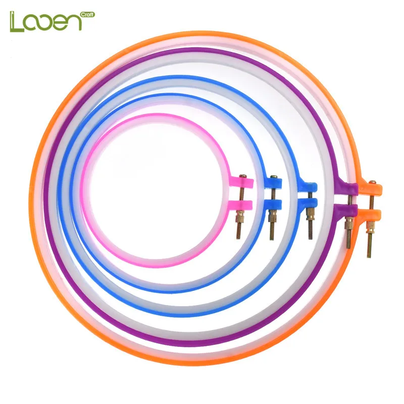 

1 PC Adjustable Sewing Tools Plastic Multicolor Embroidery Cross Stitch Hoop Set Embroidery Hoop Ring Frame Sewing Accessories