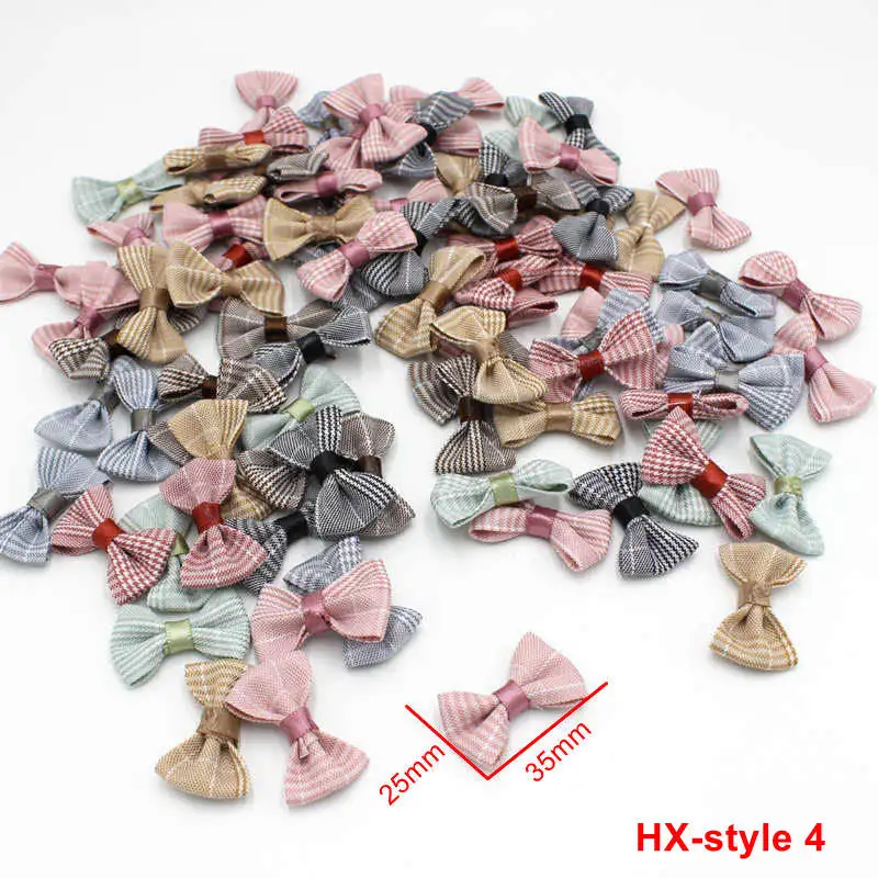 20 шт 3,5*2,5 см Разноцветные Grossgrain тканевые банты для девочек бутик мини волос лук головной убор DIY одежды ремесло поставки