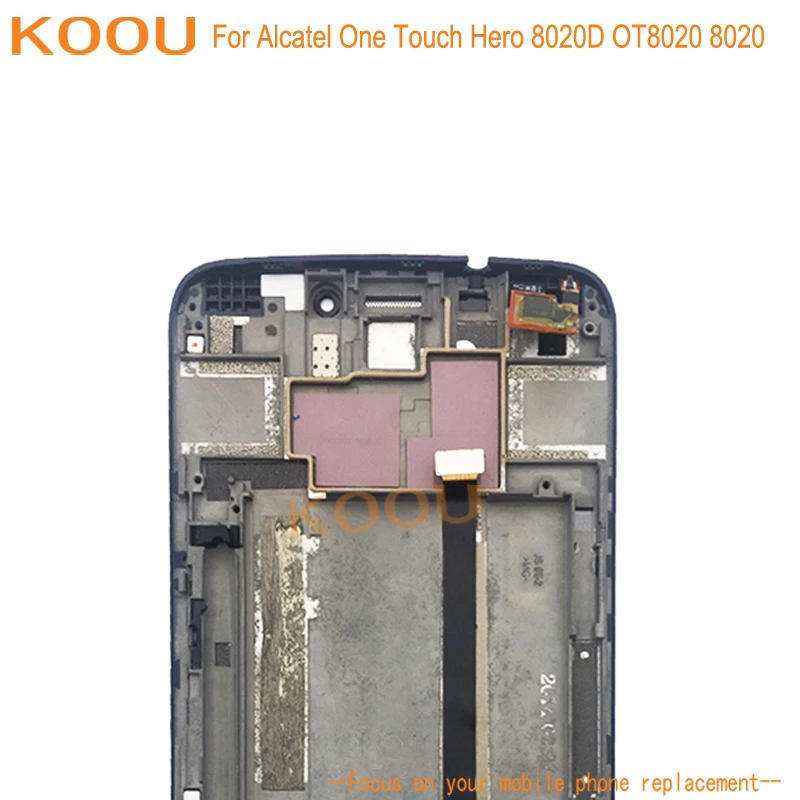 ЖК-дисплей для Alcatel One Touch Hero 8020D OT8020 8020 сенсорный экран дигитайзер сборка Замена с рамкой