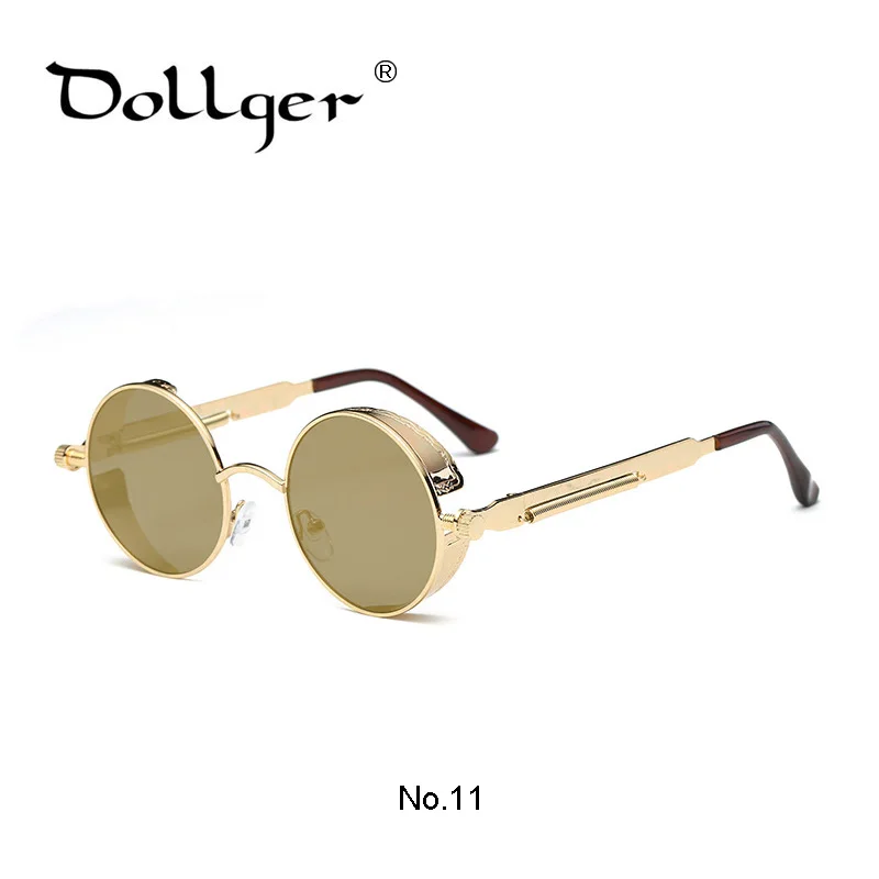 Dollger винтажные KASUBI стимпанк Зеркало Солнцезащитные очки для мужчин и женщин Óculos де золь STEAM PUNK покрытие очки для очков S0563 - Цвет линз: C11