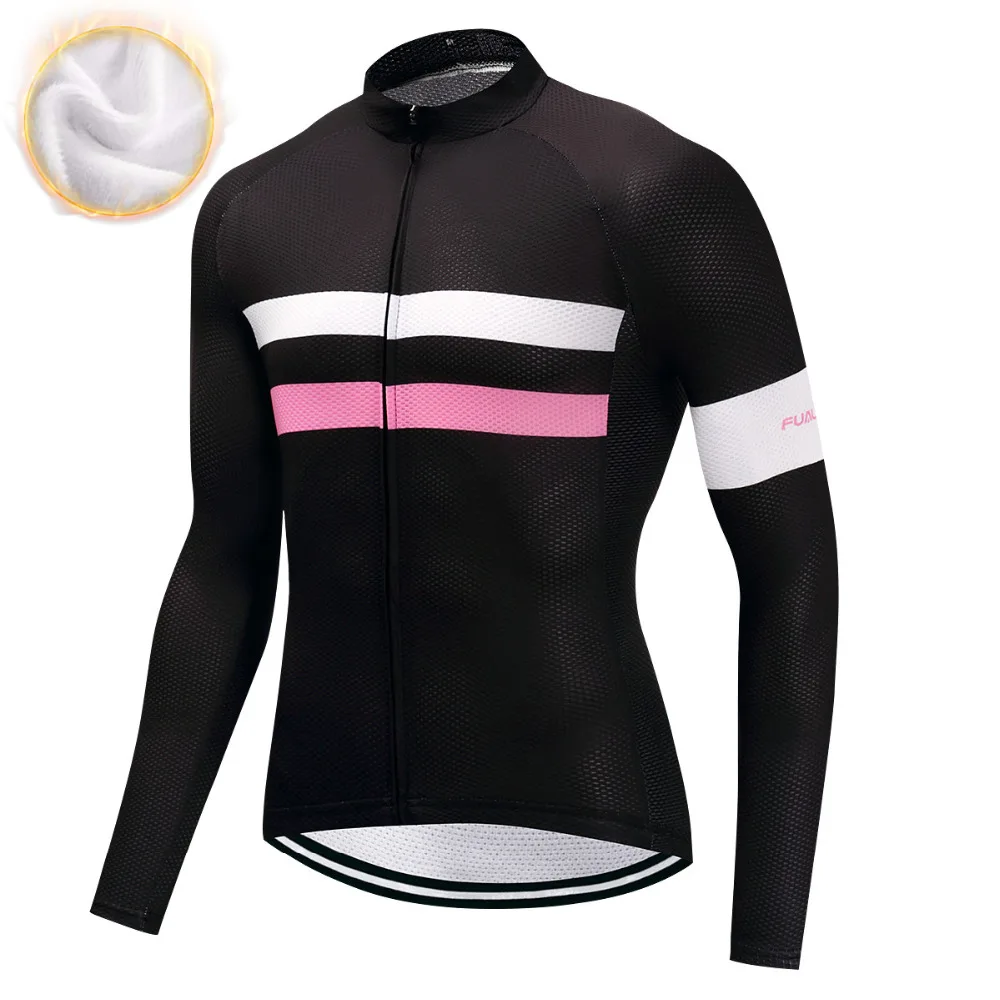 

Fualrny 2018 Winter Cycling Jersey Long Sleeve Racing Bike Clothes Thermal Fleece Ropa Roupa Invierno MTB Bicycle Clothing