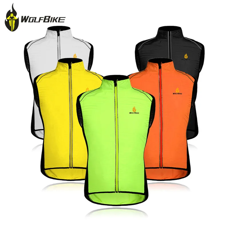 

WOLFBIKE Tour de France Cycling Sportswear Men's jacket Cycle Clothing Windcoat Breathable Bike Jacket Sleeveless 5 colors