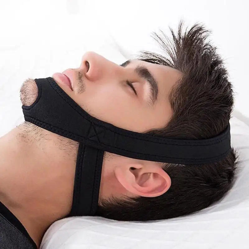 1pc Anti Snore Belt Device Stop Snoring Chin Strap Neoprene Sleep