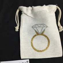 Пользовательские кольцо с бриллиантом Свадебные похмелье комплект ювелирных изделий пользу Сумки девичник курица девичник шампанское Партия мешочек