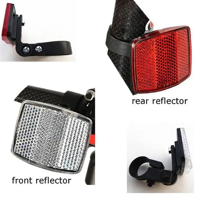 Flash Deal 2019 Handlebar Mount Safe Reflector Bicycle Bike accessories Front Rear Warning Red / White bicycle bike light rower1 3