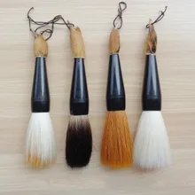 Конский волос волосы бункер-фигурные макияжные кисточки ручка китайской каллиграфии кисти ручка короткая ручка китайской живописи кисти записи свитки