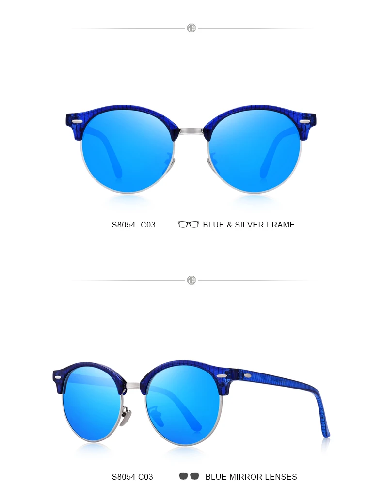 MERRYS мужские классические ретро заклепки поляризованные солнцезащитные очки унисекс очки модные мужские очки UV400 защита S8054N