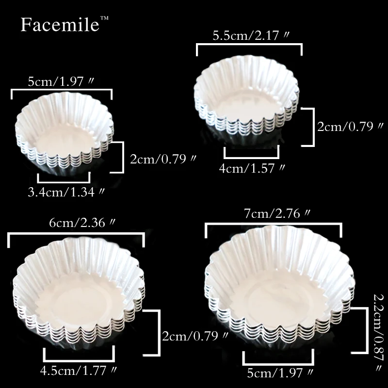 Алюминиевые формы для выпечки 20шт 4 размера.|cake tools|pastry toolscupcake liners |