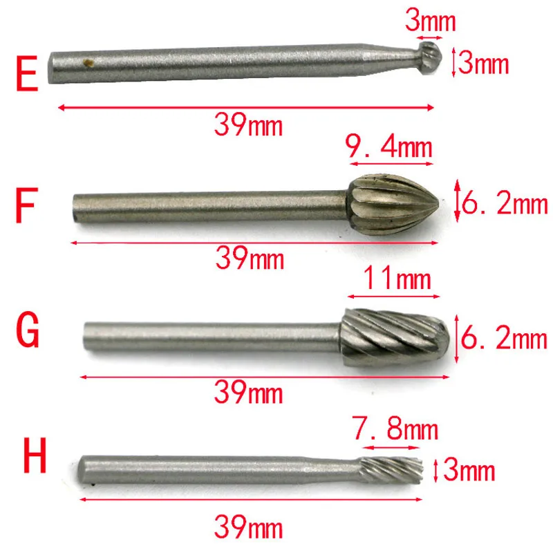 10 шт. HSS Фреза Dremel инструмент 1/8 дюймов инструменты для резки древесины биты для сверла для деревообработки набор мини-сверл набор аксессуаров