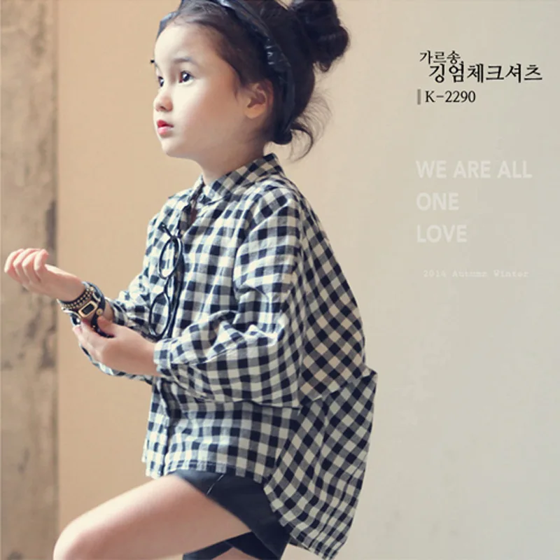 

2019 Spring Autumn Fashion Cotton Infant Baby Girls Plaid Blouses Clothes Brand Long Shirt Toddler Kids Long Sleeve Girls Tops