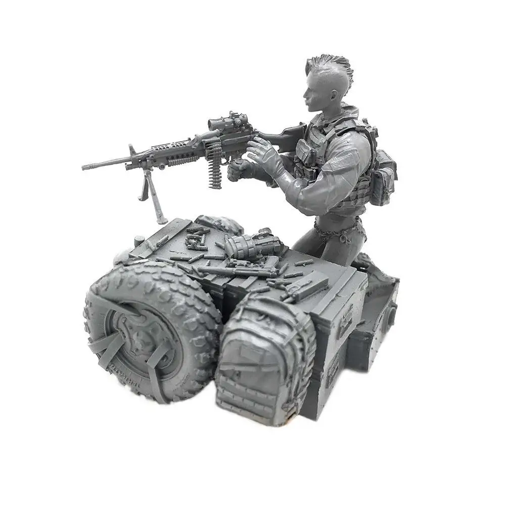 Миниатюрный 1/35 современный армейский пломб штурмовая команда женский солдат смоляная модель Фигурка Набор DJJ-09