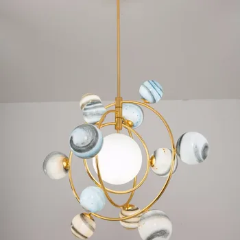 

Nordic chandelier living room lamp earth household post-modern lamp planet