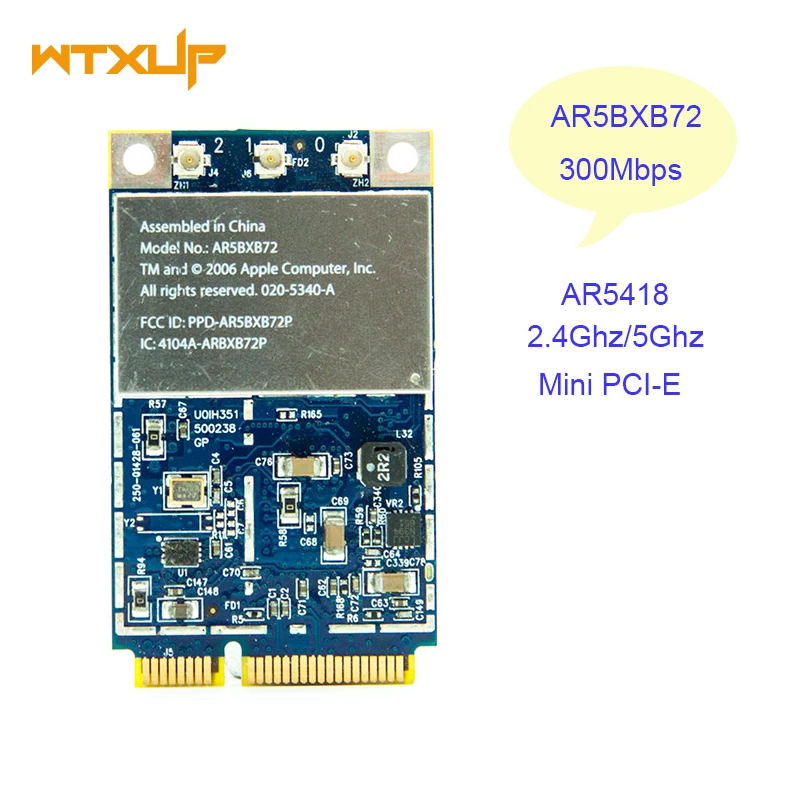AR5418 AR5BXB72 AR5008 300 Мбит/с 802.11a/b/g/n Двухдиапазонная Беспроводная WLan мини PCI E карта для