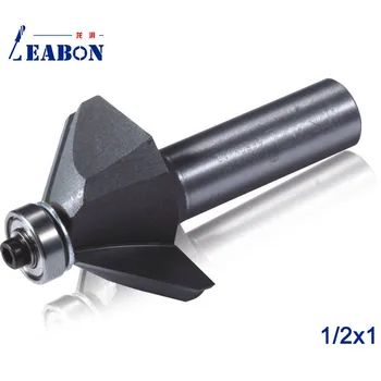 

LEABON 5pcs/set flute 1/2x1 45 degree wood chamfering cutter chamfering drilling mill dill set mulling cutting tool set