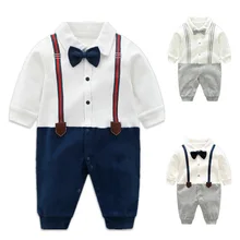 Детские комбинезоны; хлопковые смокинги с галстуком-бабочкой для джентльменов; комбинезоны для малышей; комбинезоны для новорожденных; одежда для маленьких мальчиков