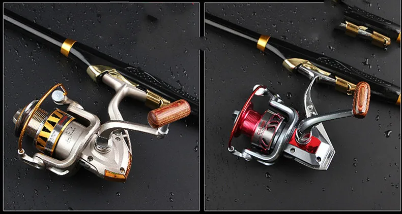 Carbono Rocha Vara de Pesca Conjunto Carretel