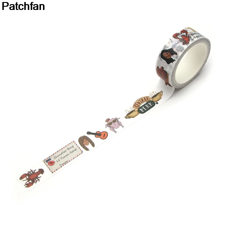 

Patchfan Friends tv show funny DIY Scrapbooking Sticky Adhesive washi Paper Masking Tape Printed Patterns stickers decals A1957