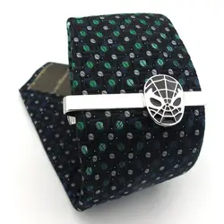 IGame Супергерои галстук зажимы качество латунь материал Роман черный цвет человек паук бар для мужчин Бесплатная доставка