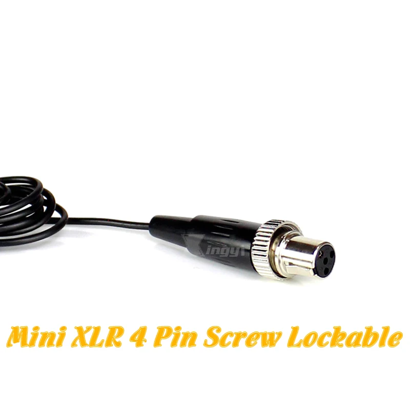 البسيطة XLR 4 دبوس TA4F السلكية التعادل كليب Lavalier ميكروفون طوق مايك ل MIPRO اللاسلكية نظام آلات موسيقية الغيتار ساكس