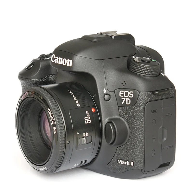 Объектив YONGNUO YN50mm YN50 F1.8 EF 50 мм AF MF для камеры Canon Rebel T6 EOS 700D 750D 800D 5D Mark II IV 10D