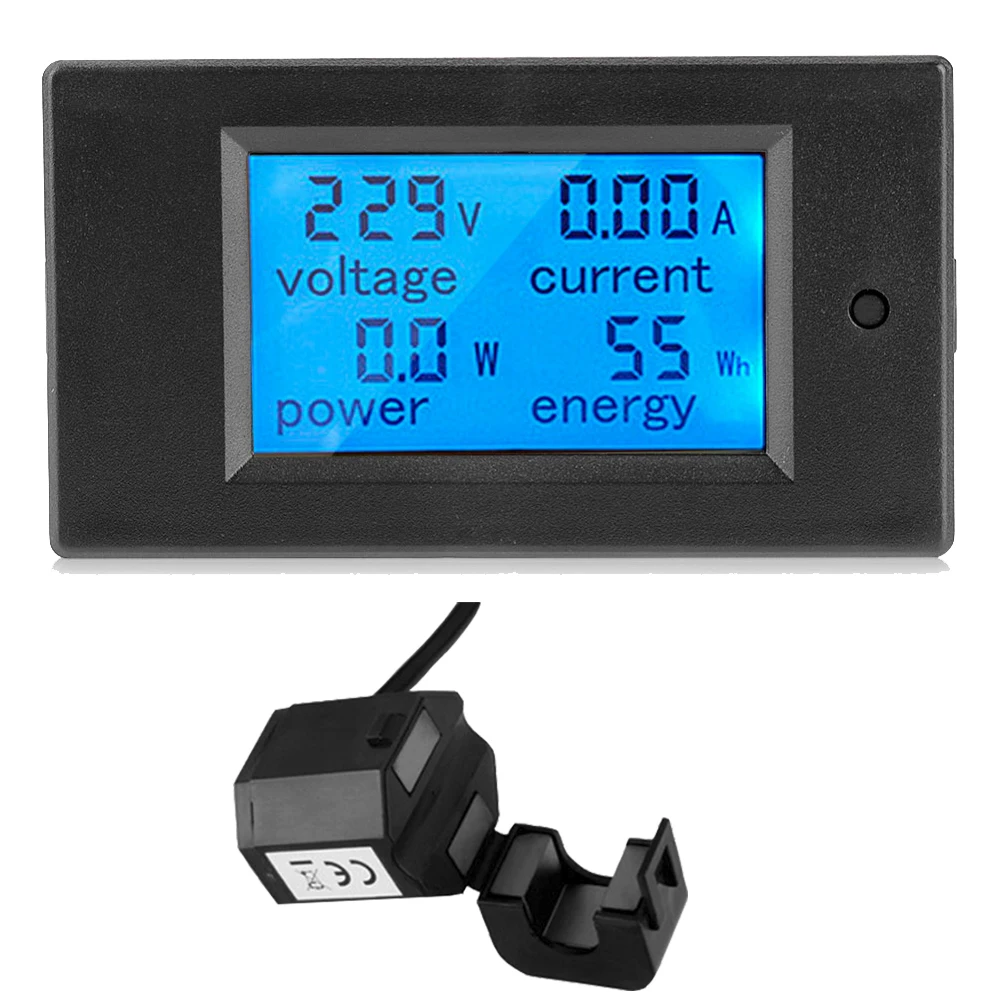 

100A Digital Power Meter Tester LCD Accurate Voltmeter Ammeter KWh Watt Energy Meter Voltage Current Power Monitor