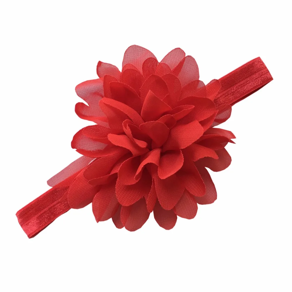 

1Pcs Red Baby's Chiffon Flower Hair bands A109-10