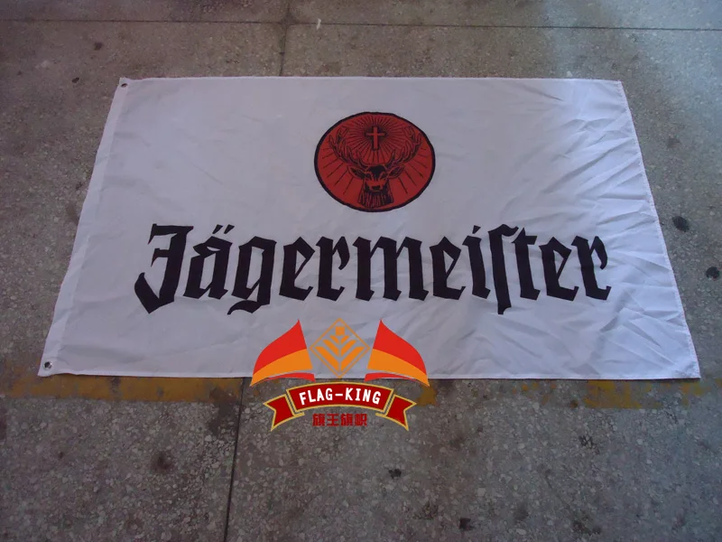 Jagermeister Флаг 3x футов Полиэстер Пользовательских Баннер Летать, пользовательские белый флаг jagermeister флаг с белым рукавом