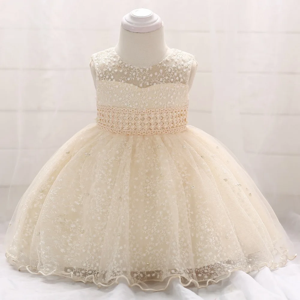 Коллекция года, Золотое платье принцессы для маленьких девочек свадебное платье для маленьких девочек кружевное платье-пачка для детей, праздничное платье для детей возрастом от 1 года до дня рождения