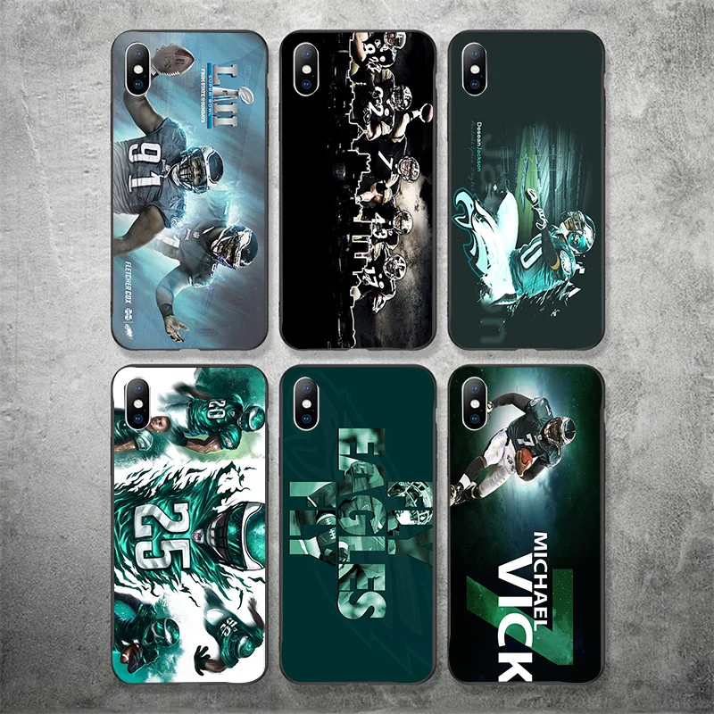 

Yinuoda Philadelphia Eagles Phone Case NFL Carson Wentz For iPhone DIY Picture Soft TPU Cover X XR XS MAX 7 8 7plus 6 6S 5S SE