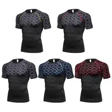 Мужская Беговая футболка с высокой эластичностью быстросохнущая дышащая тренировочная Футболка мужская спортивная весна лето футболка с короткими рукавами для фитнеса T-Shirts1