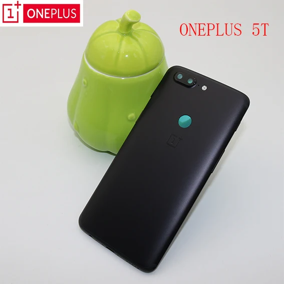 

Original ONEPLUS 5T Metal Rear Housing Cover Back Door Battery Cover Case Card Slot+Side Button+Lens Glass with Replacement part