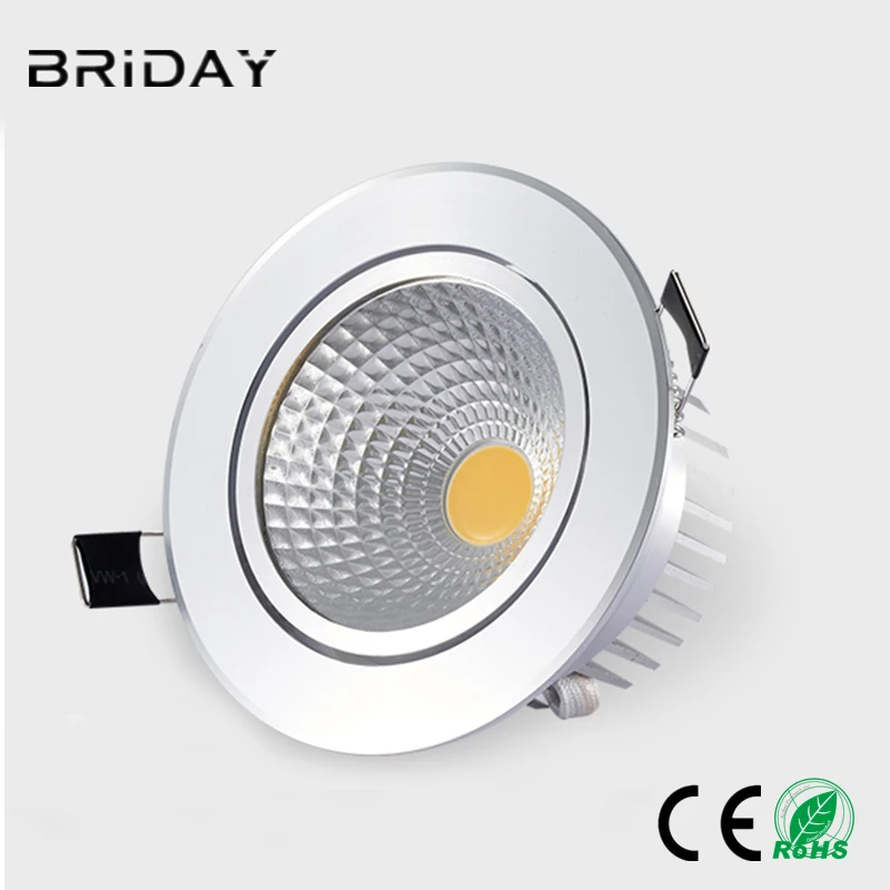 Dimmable Led вниз светильник COB Потолочный Точечный 3 Вт 5 7 9 12 15 85 265 в потолочный