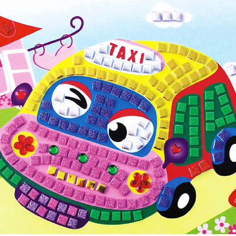 

3D Puzzle Kids DIY Foam Mosaic Stickers Art EVA Cartoon Crystal Sticker Creative Educational Toys For Children